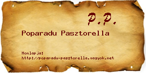 Poparadu Pasztorella névjegykártya